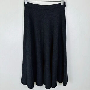 Anne Klein  Holt Renfrew Vintage Wool Midi Pull On Skirt